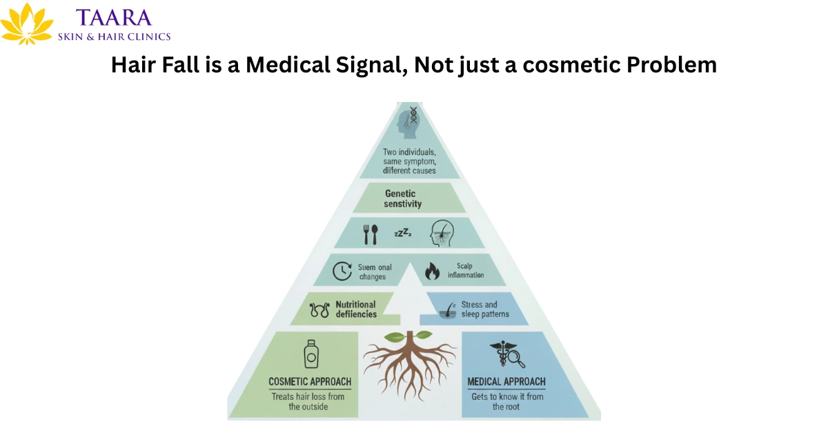 Hair Fall is a Medical Signal, Not just a cosmetic Problem- Hair doctor near me 