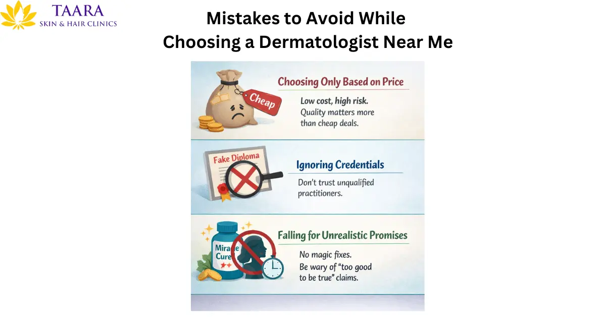 Mistakes to avoid while choosing a dermatologist near me