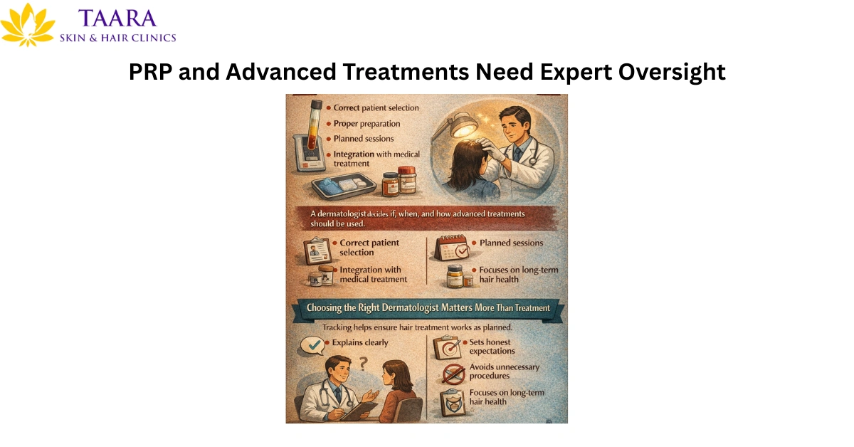 PRP and Advanced Treatments Need Expert Oversight-best dermatologist in hyderabad for hair 