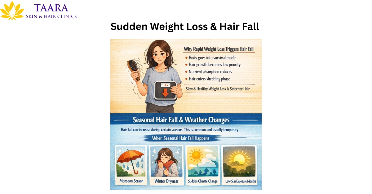 Sudden Weight Loss & Hair Fall-Excessive hair fall every day 