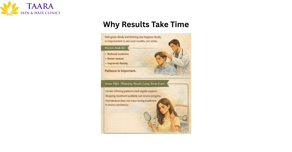 Why Results Take Time-hair thinning treatment 